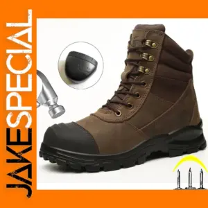 Men's Cowhide Puncture-Proof Work Boots