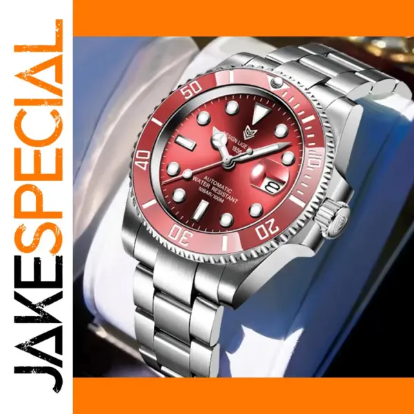 LIGE Automatic Men's Diver Stainless Steel Watch