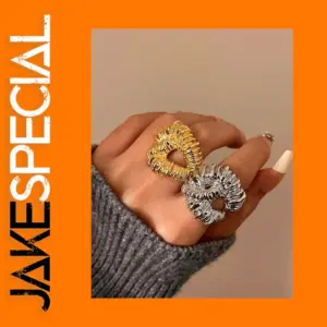 Geometric Style Metal Rings for Women