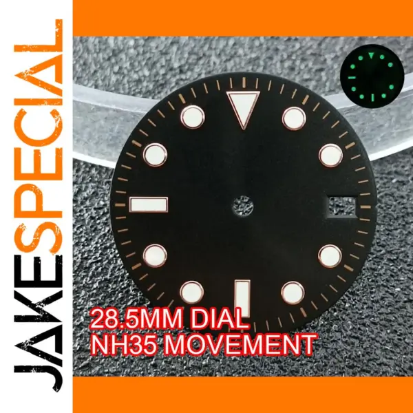 28.5MM Green Luminous Watch Dial for NH35