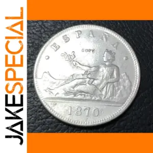 1870 Spain 5 Pesetas Replica Coin