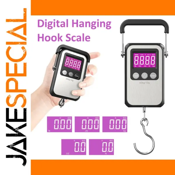 60kg Digital Hanging Luggage Scale with LCD Display