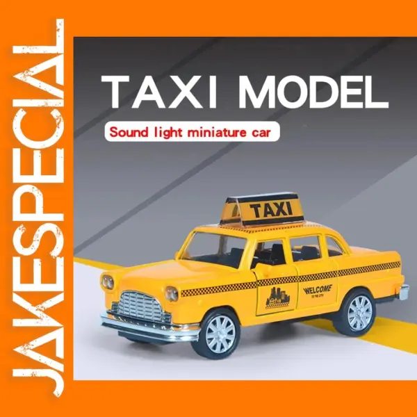 1:36 Scale Yellow Alloy Taxi Car Model