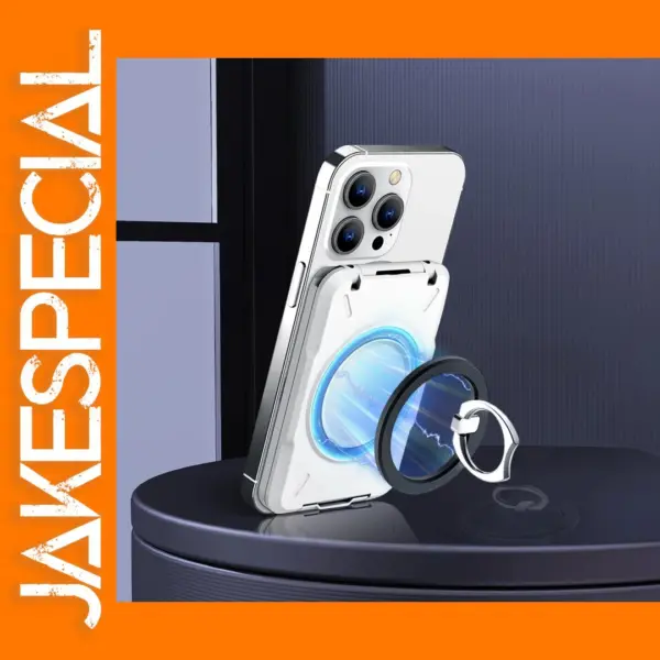 Magnetic Wallet and Phone Ring Holder for iPhone