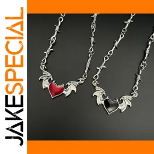 Gothic Heart Barbed Wire Choker Necklace