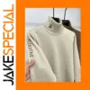 Men's Thick Embroidered Turtleneck Sweater