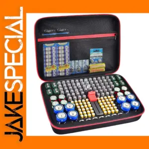 Battery Organizer Case for AA AAA 9V C D