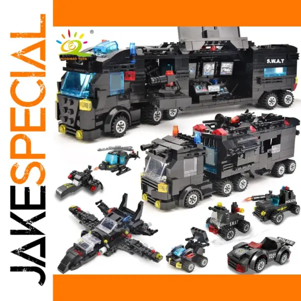 HUIQIBAO Police Station Building Blocks Set