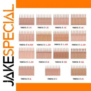 Copper Soldering Iron Tips for 936 Station (10PCS)