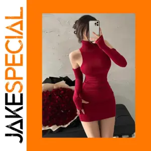 Women's High Neck Mini Party Dress