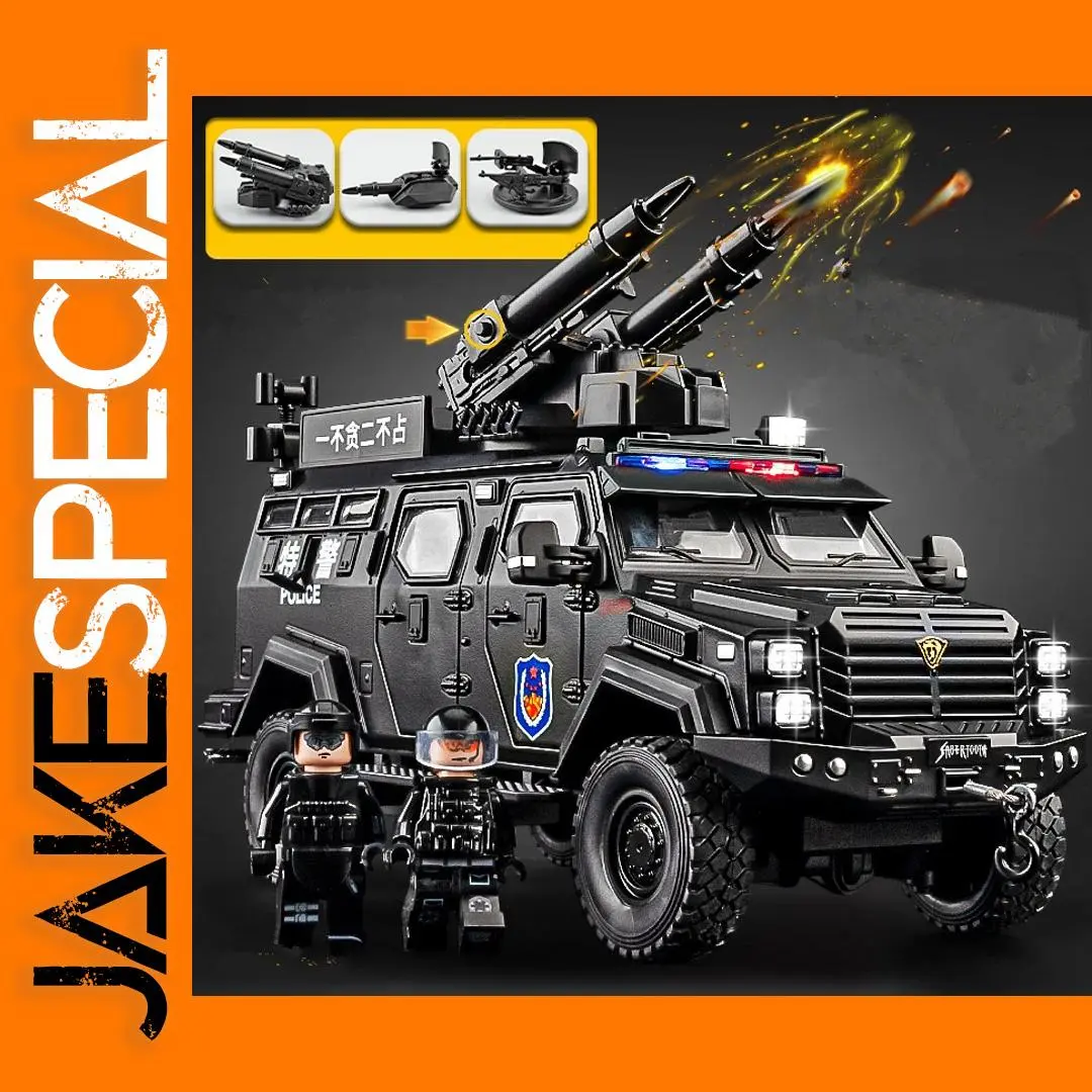 1:24 Alloy Police Armored Car Model 1 1:24 Alloy Police Armored Car Model