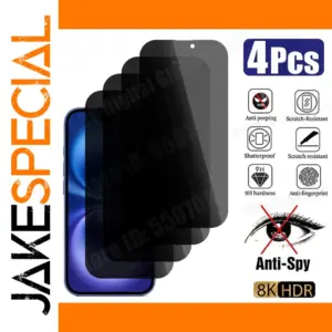 4PCS Privacy Glass for iPhone Models Anti-spy