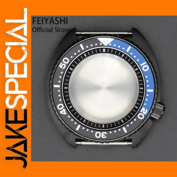45mm Black Waterproof Watch Case for Seiko