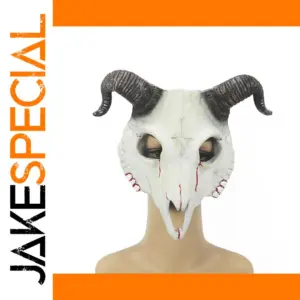 Goat Skull Horn Mask for Halloween Cosplay