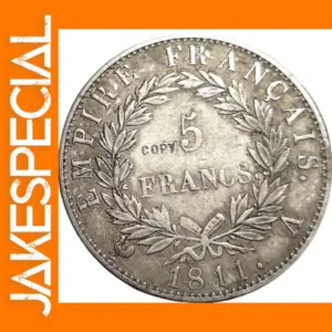 1811 France 5 Francs Silver Plated Coin Copy