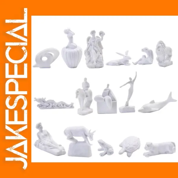 16pcs HO Scale Fountain Model Statues Set