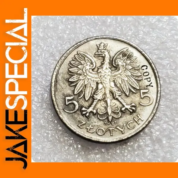 1927 Poland 5 Zlotych Replica Coin