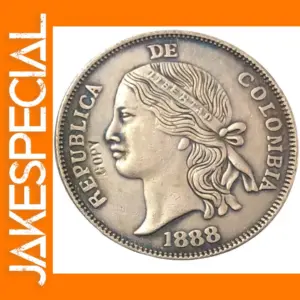 1888 Colombia Silver Plated Replica Coin