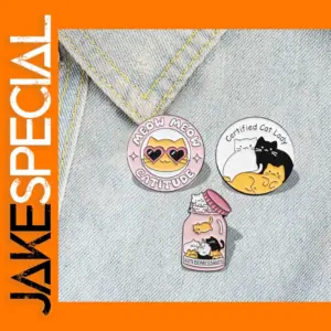 Cat Lover Enamel Brooch Trendy Animal Badge