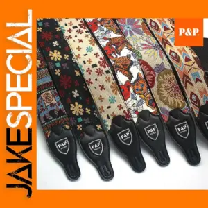 P&P Adjustable Cotton Guitar Strap GA0228