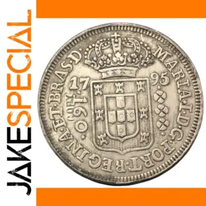1795 Brazil 160 Reis Silver Plated Replica Coin