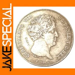 1844 Denmark Silver Copy Coin 30 Schilling