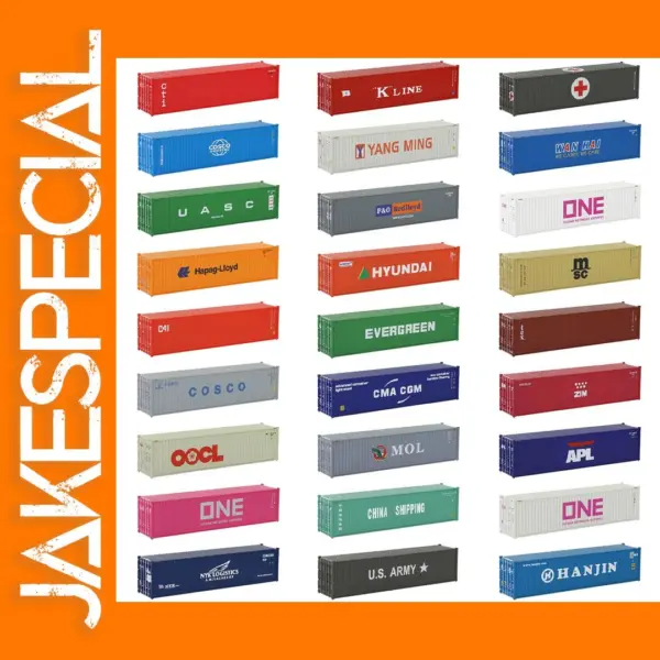 3 Pack HO Scale 1:87 Shipping Containers