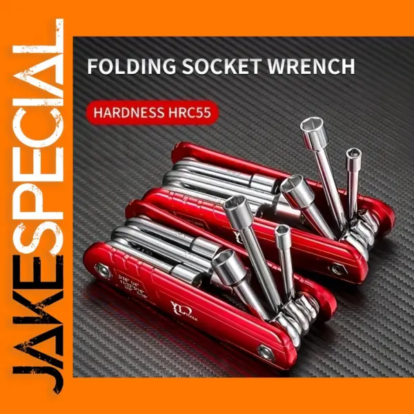 Compact Folding Socket Wrench Tool Set 6 inches