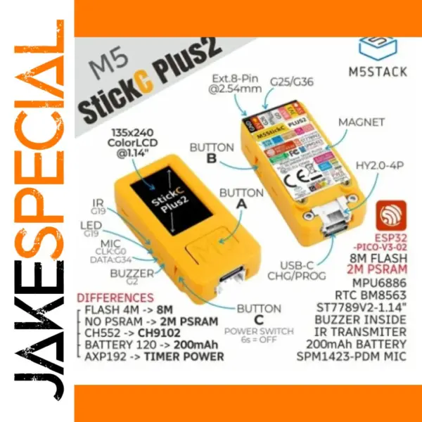 M5StickC PLUS2 Mini IoT Development Kit