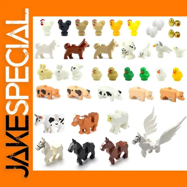 Farm Animal Building Blocks Compatible with LEGO