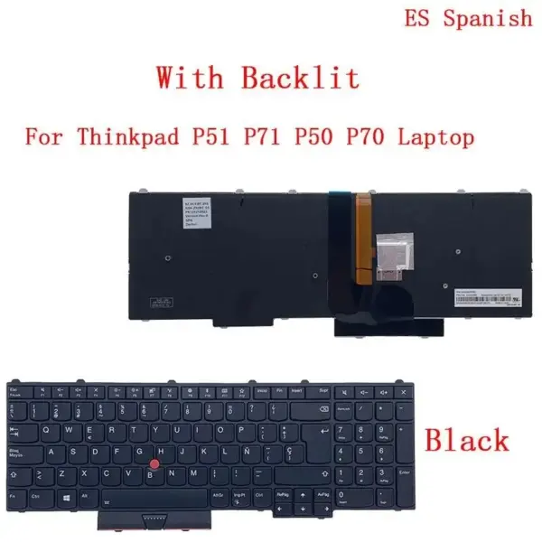 Backlit Keyboard for Lenovo Thinkpad P51 P71 P50 P70 - Image 20