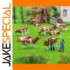 72pcs HO Scale Farm Animals Set for Layout