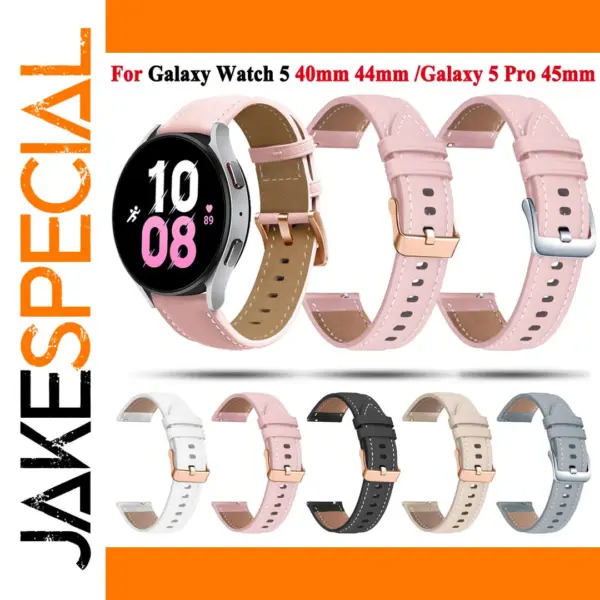Galaxy Watch 4/5 44mm/40mm Soft Leather Strap