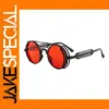 Gothic Steampunk Round Sunglasses for Adults