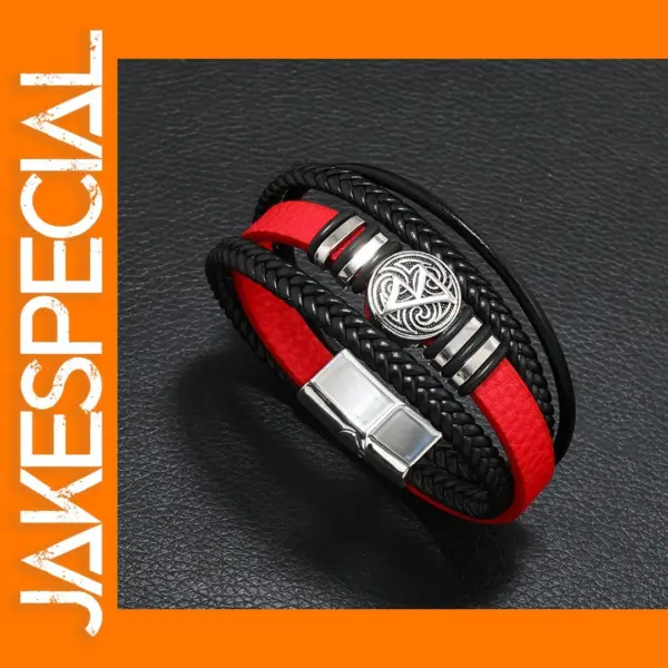 Punk Vintage Leather Cuff Bracelet for Unisex