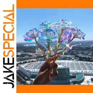 5pcs Colorful LED Luminous Rose Flowers