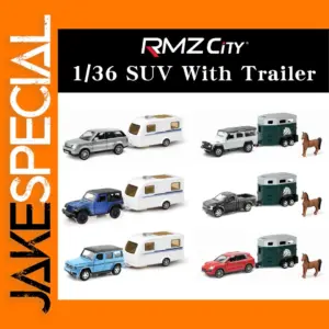 1/36 Scale Jeep Land Rover Model with Trailer