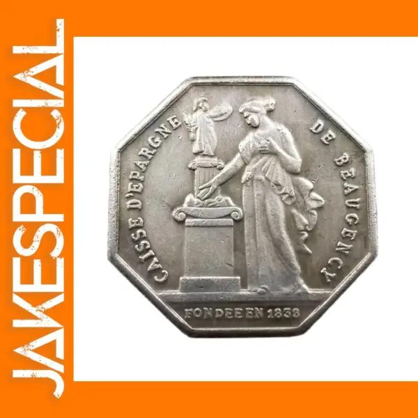 Octagonal Silver Coin Replica for Home Decor