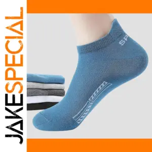 Men's Breathable Cotton Ankle Socks 5 Pairs