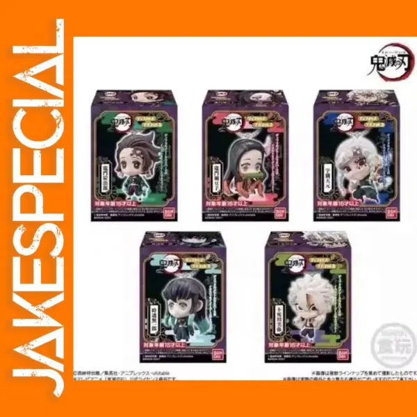 Demon Slayer 4CM Action Figures Key Chain Set