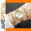 4pcs Women's Quartz Watch Set V248 Elegance
