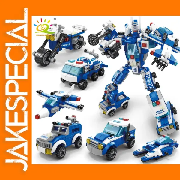 533pcs Police Truck Building Blocks Set