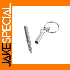 Stainless Steel Telescoping Keychain Pen
