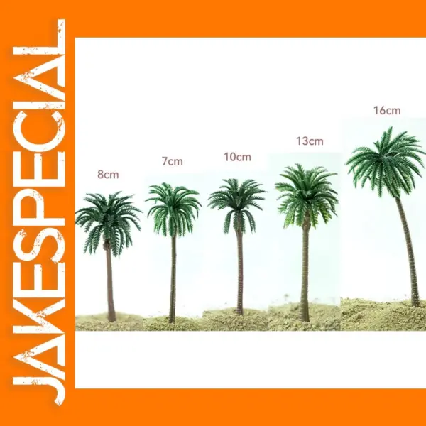 Miniature Palm Trees for HO Scale Models 5pcs