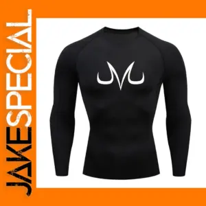 Anime Print Men's Compression Sports Shirt