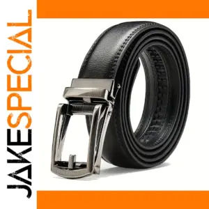 Men's Leather Belt with Automatic Buckle