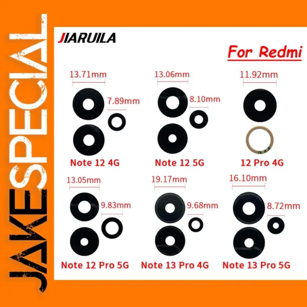 Camera Glass Lens for Xiaomi Redmi Note Series