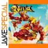 Flame Gold Dragon Mech Building Blocks Set