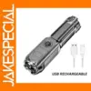 USB Rechargeable Zoomable LED Flashlight