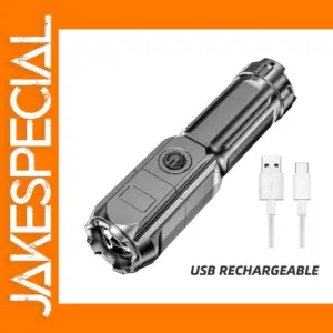 USB Rechargeable Zoomable LED Flashlight